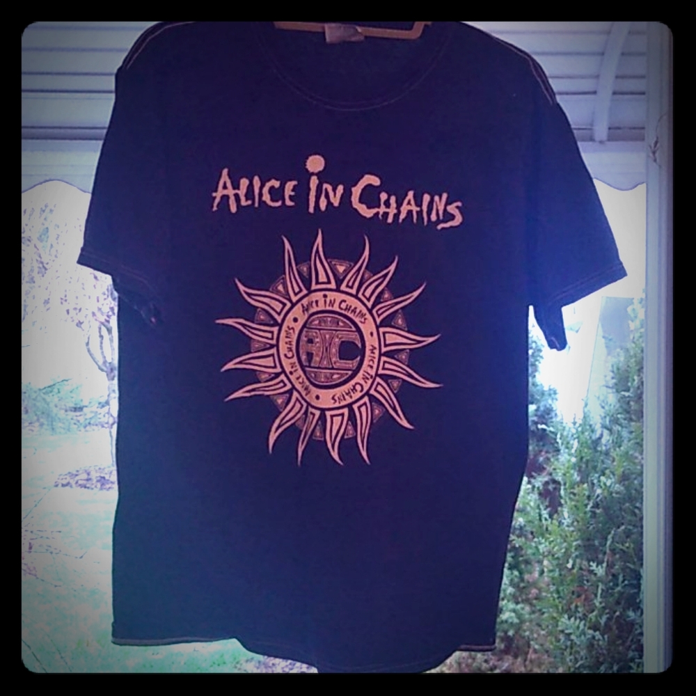 Alice in Chains Concert tee Contrast White Stitch